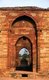 India: Part of the ruined the Quwwat-ul-Islam Mosque at the ancient Qutb Minar complex, Delhi